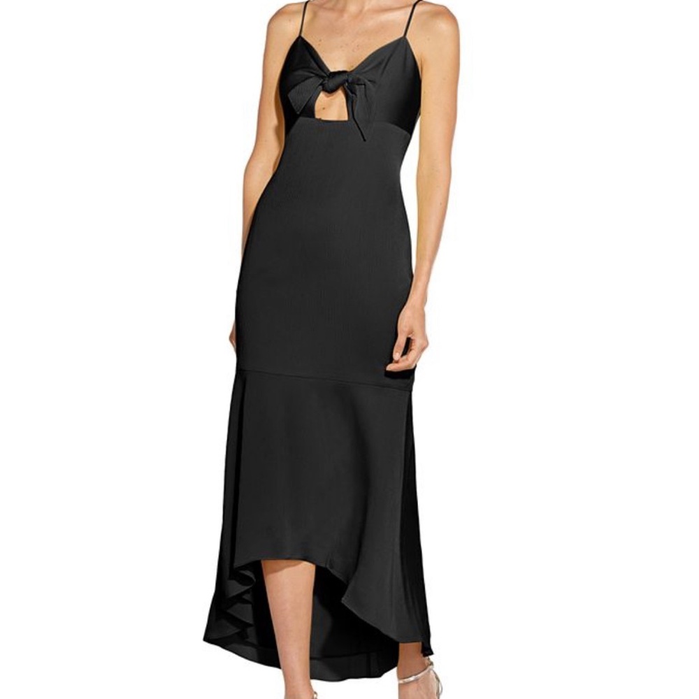Aidan Mattox Tie-Front Midi Dress Size 0